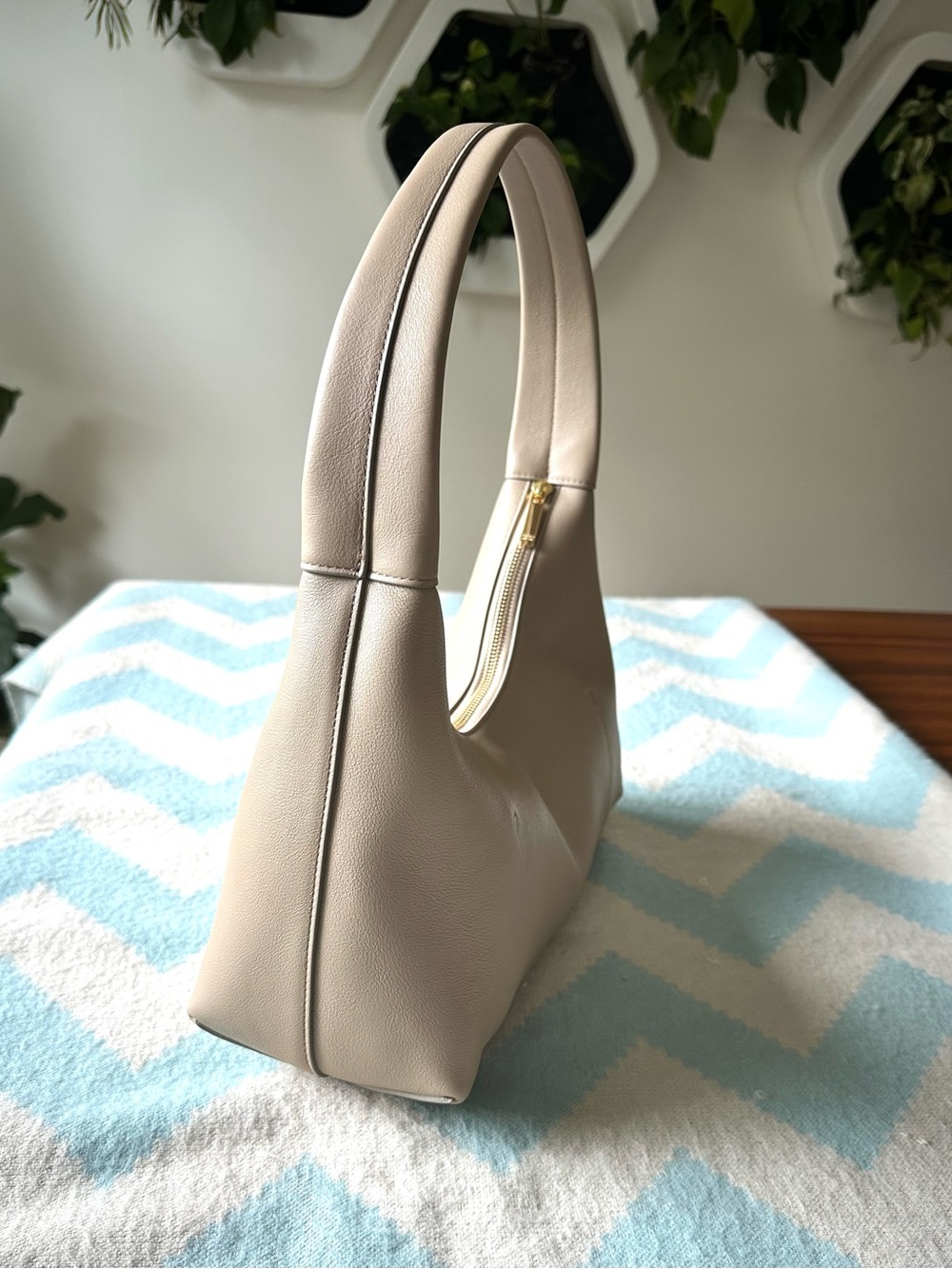 Mansur Gavriel Like-New Candy Hobo, warm grey (taupe) - Picture 7 of 13